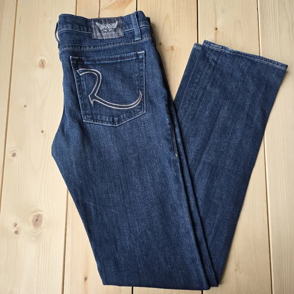 Rock & Republic Stella Straight Leg Blue Denim Jeans Size 30 - Picture 1 of 13